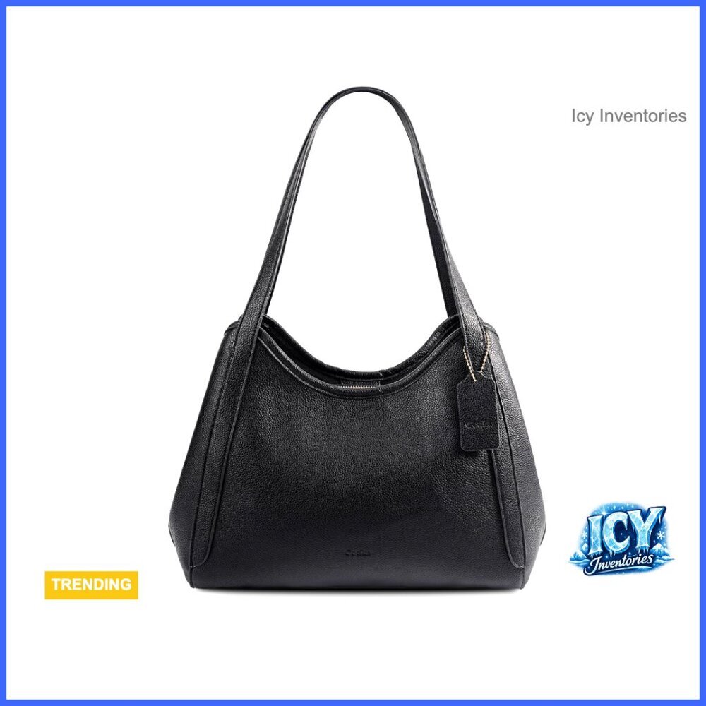 Vegan Leather Hobo Shoulder Bag Medium Tote Purse